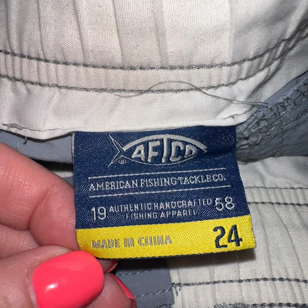 AFTCO‎ Fishing Shorts Cargo Pockets Outdoor Lightweight Kids Size 24 *flaws*